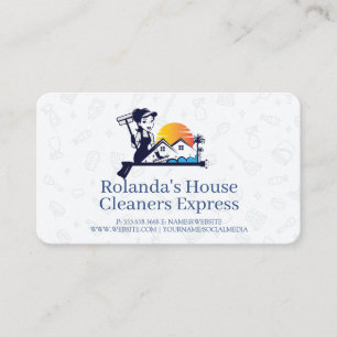 Tarjeta De Visita Limpiadores de Casas Servicios Domésticos Serv