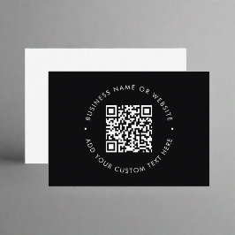 Tarjeta De Visita Limpiar código QR l blanco y negro promocional