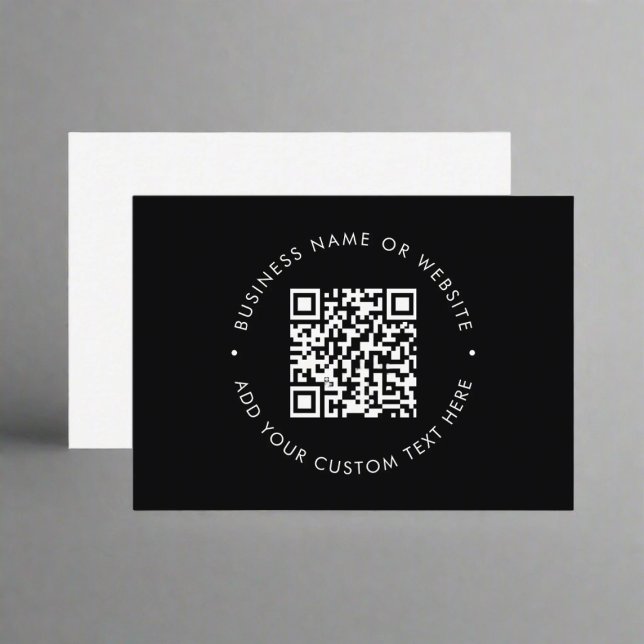 Tarjeta De Visita Limpiar código QR l blanco y negro promocional (Subido por el creador)
