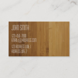 Tarjeta De Visita Limpie la mirada de bambú de oro