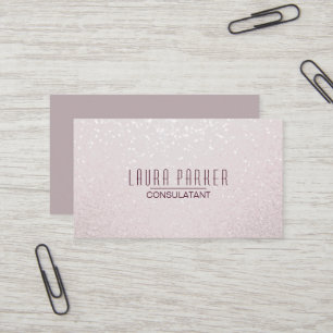 Tarjeta De Visita Limpie minimalista moderno del rosa llano del