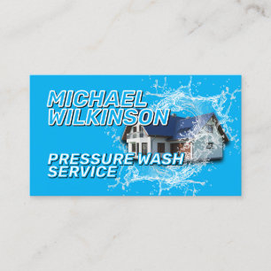Tarjeta De Visita Limpieza a presión de tono azul