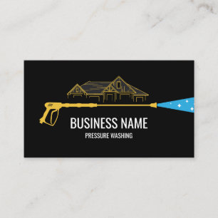 Tarjeta De Visita Limpieza a presión profesional Poder Masculino