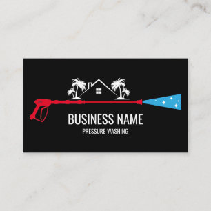 Tarjeta De Visita Limpieza a presión profesional Potencia Masculino