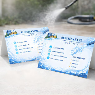 Tarjeta De Visita Limpieza a presión residencial geométrica Flujo
