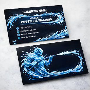 Tarjeta De Visita Limpieza a Presión Residencial Logo de Liquid Guar