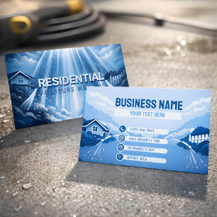 Tarjeta De Visita Limpieza a presión residencial moderna con bruma l