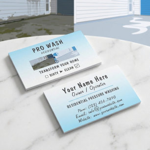 Tarjeta De Visita Limpieza a presión residencial moderna dividida