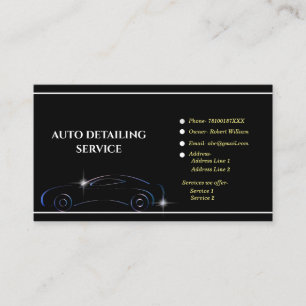 Tarjeta De Visita Limpieza automática de lavado de coches