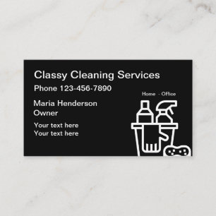 Tarjeta De Visita Limpieza con clase del hogar o de la oficina