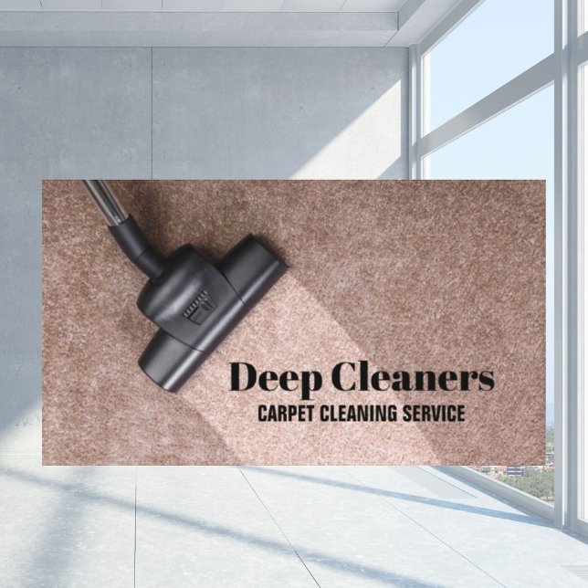 Tarjeta De Visita Limpieza de alfombras de piso comercial de limpiez (Housekeeping Commercial Floor Carpet Cleaning Business Card)