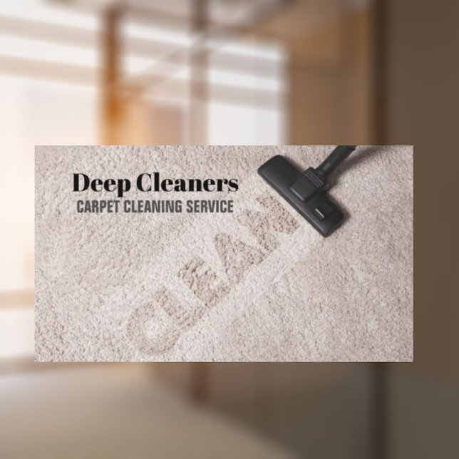 Tarjeta De Visita Limpieza de alfombras del suelo del ama de casa (Housekeeping Housekeeper Floor Carpet Cleaning Business Card)