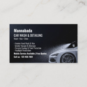 Tarjeta De Visita Limpieza de automóviles con detalles profesionales