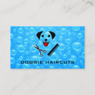Tarjeta De Visita Limpieza De Baño De Perro   Burbujas de jabón en c