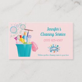 Tarjeta De Visita Limpieza de burbujas Suministros Servicios de limp