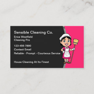 Tarjeta De Visita Limpieza de Casa Moderna Simple
