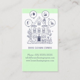 Tarjeta De Visita Limpieza de casa Servicios de casa Encantador coch