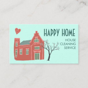 Tarjeta De Visita Limpieza de casa Servicios domésticos encantadore