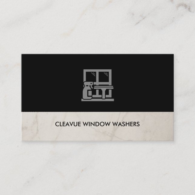 Tarjeta De Visita Limpieza de Casas Lavadora de Ventanas  (Anverso)