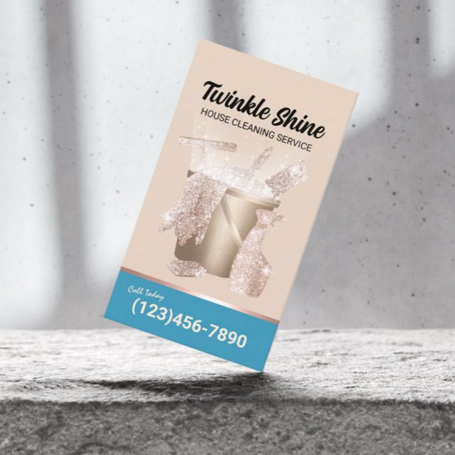 Tarjeta De Visita Limpieza de casas Modernas Begei & Blue House (Subido por el creador)