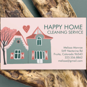 Tarjeta De Visita Limpieza de casas Servicios de casa Encantador Ver