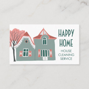Tarjeta De Visita Limpieza de casas Servicios de casa Encantador Ver