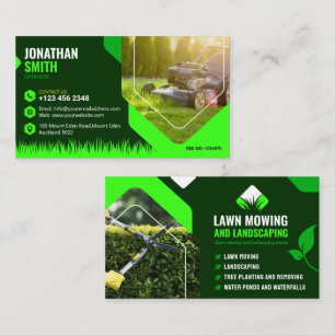 Tarjeta De Visita Limpieza de césped, paisajismo, servicio de cuidad