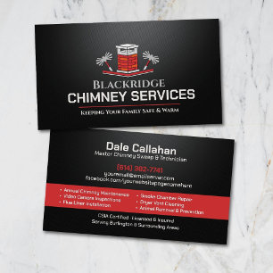 Tarjeta De Visita Limpieza de Chimeneas y Servicios de Chimeneas