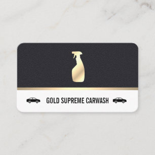 Tarjeta De Visita Limpieza de coche Gold Premium Cuero