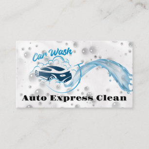 Tarjeta De Visita Limpieza de coches   Jabón y agua