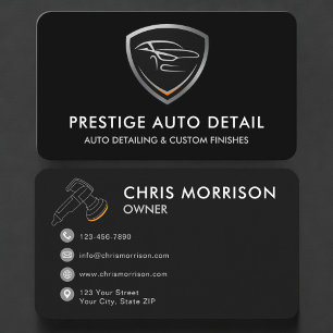 Tarjeta De Visita Limpieza de Detallado de Autos Spa Automotriz