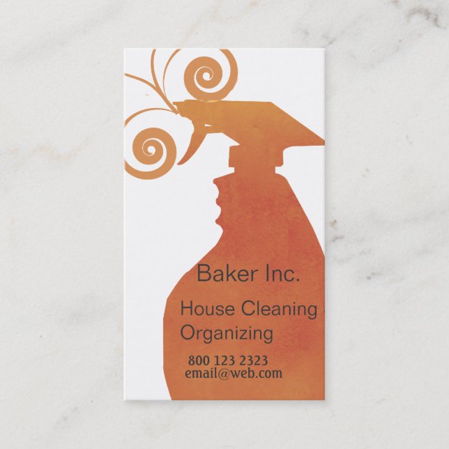 Tarjeta De Visita Limpieza de doncellas para uso doméstico profesion (Anverso)