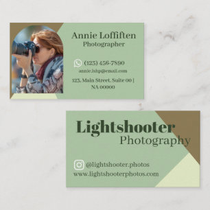 Tarjeta De Visita Limpieza de fotografía profesional natural minimal