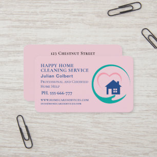 Tarjeta De Visita Limpieza de Hogares Servicios Domésticos Encantado