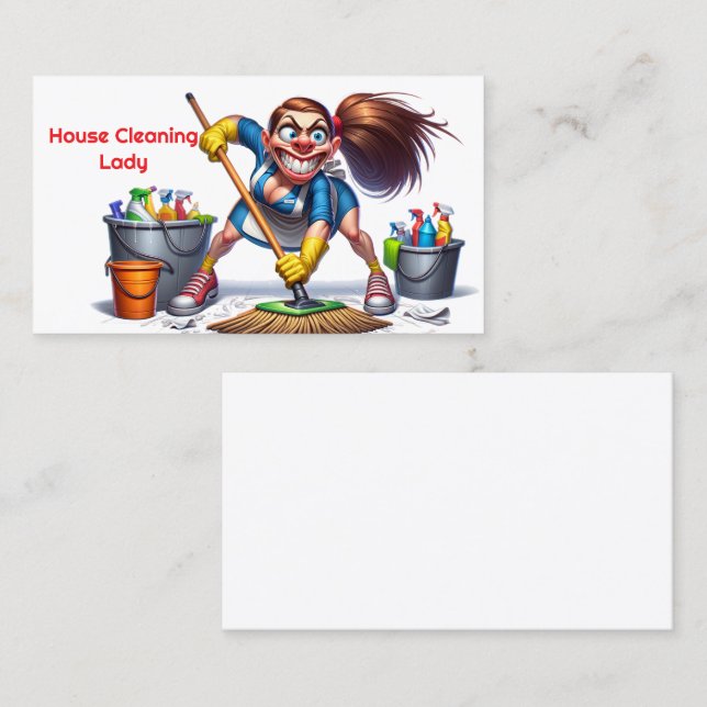 Tarjeta De Visita Limpieza de la casa (Anverso / Reverso)