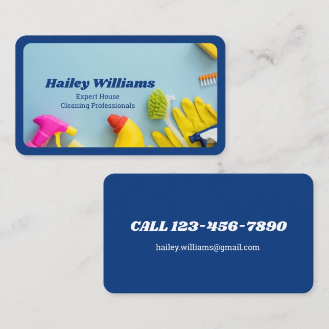 Tarjeta De Visita Limpieza de la casa (Anverso / Reverso)