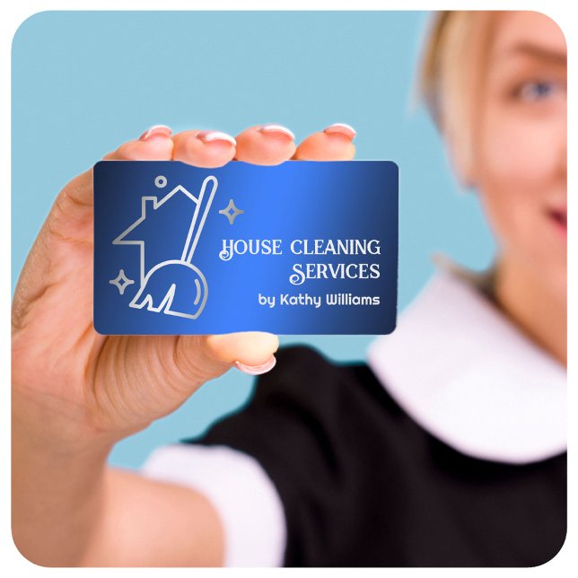 Tarjeta De Visita Limpieza de la casa (House Cleaning Business Cards)