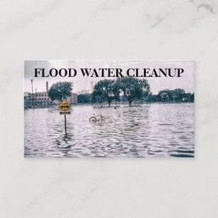 Tarjeta De Visita Limpieza de la eliminación del agua de inundación