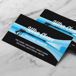 Tarjeta De Visita Limpieza de las bandas azules de lavado a presión