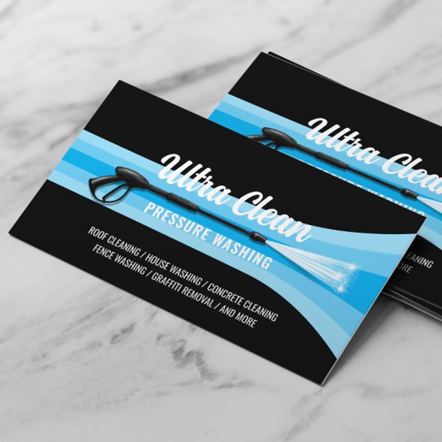 Tarjeta De Visita Limpieza de las bandas azules de lavado a presión (Subido por el creador)