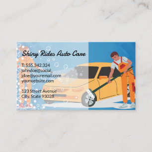 Tarjeta De Visita Limpieza de lavado de coches