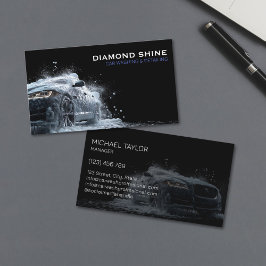 Tarjeta De Visita Limpieza de lavado de lavado profesional y moderno