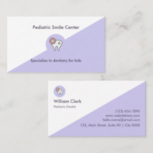 Tarjeta De Visita Limpieza de lavanda suave y simple profesional par
