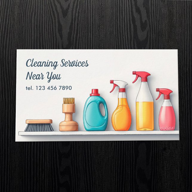 Tarjeta De Visita Limpieza de los servicios de control de calidad (QR Cleaning Janitorial Services Business Cards)