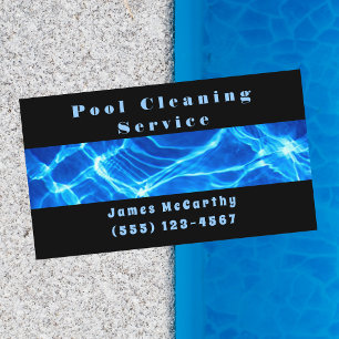 Tarjeta De Visita Limpieza de mantenimiento de la piscina profesiona