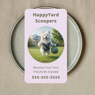 Tarjeta De Visita Limpieza de patio de mascotas y eliminación de des