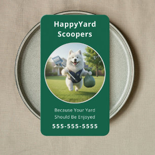 Tarjeta De Visita Limpieza de patio para mascotas con eliminación de