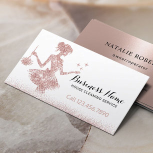 Tarjeta De Visita Limpieza de polvo para Rosa Purpurina de oro