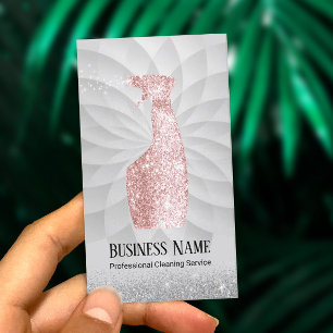 Tarjeta De Visita Limpieza de pulverización con Purpurina de oro ge