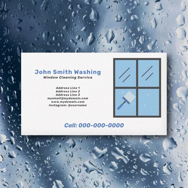 Tarjeta De Visita Limpieza de ventanas (Window Cleaning Business Card)